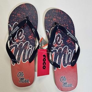 Ole Miss Rebels Mens Flip Flops‎ NCAA FOCO Fall Football Adult College Casual